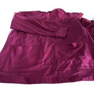 Easy Essentials Plus Size Cozy Set Size 3XL Long Sleeve Red Wine Burgundy (735)
